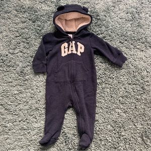 Baby Gap Winter Teddy Zip-Up Onesie - 3-6 Months